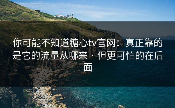 你可能不知道糖心tv官网:真正靠的是它的流量从哪来 · 但更可怕的在后面 你可能不知道糖心tv官网:真正靠的是它的流量从哪来 · 但更可怕的在后面