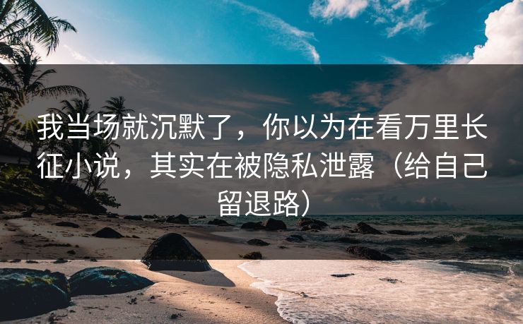 我当场就沉默了，你以为在看万里长征小说，其实在被隐私泄露（给自己留退路）